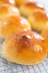 Baking brioche buns