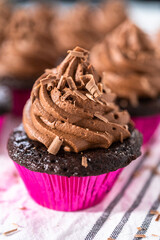 Chocolate ganache cupcake