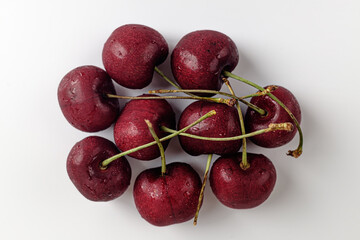 cherry on a white background