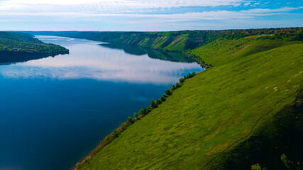 Obraz premium canyon river islands cliff top view