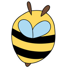 Bee Flat color illustration for web, wedsite, application, presentation, Graphics design, branding, etc.