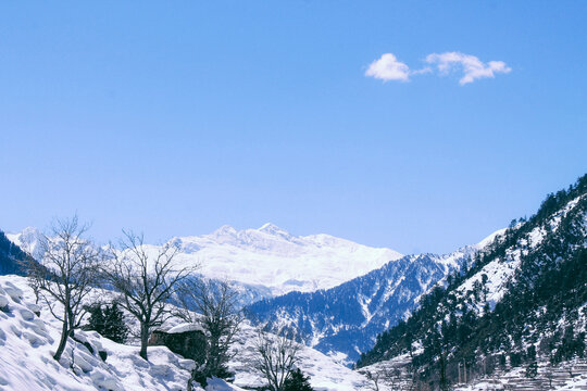 Malam Jabba and Kalam Swat Scenery Landscape © Microstocke