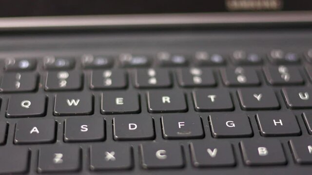 Black Laptop Computer Keyboard With Different Buttons, 4 k video motion in ProRes 3840x2160