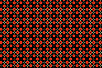 Indian red floral seamless pattern background vector