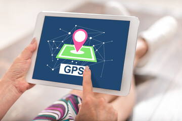 Gps concept on a tablet