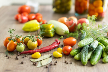 preservation of tomatoes and cucumbers