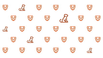 Obraz premium Dog Pattern Background