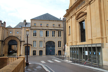 Fototapeta na wymiar ancient building and cour d'or museum in metz in lorraine (france) 