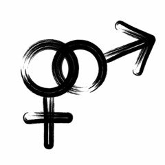 Female and male sex icon.Symbol of men and women.