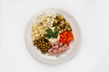 Potatoes, Sausages And Greenery