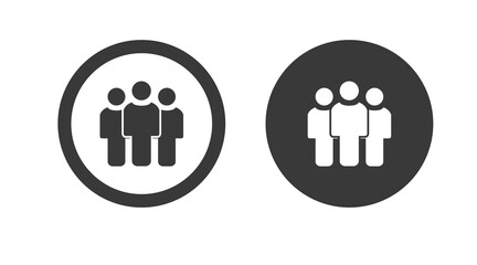 People Icon Set. Vector isolated editable flat signs of people