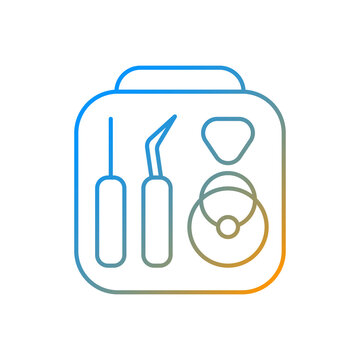 recommend clip art: Phone repair kit gradient linear vector icon. Renovate toolkit inside box. Do it yourself adjustment. Thin line color symbols. Modern style pictogram. Vector isolated outline drawing