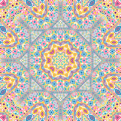Abstract seamless pattern with geometric elements structure.