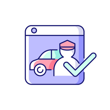 car driver approved icon, checkmark clip art preview