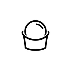 ice cream flat icon vector illustration