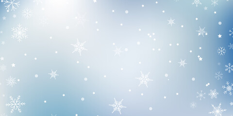 Christmas background with snowfall. New year wallpaper. Vector.