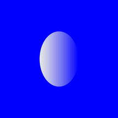 Gray ellipse on blue background