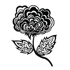 decorative flower painted by pen