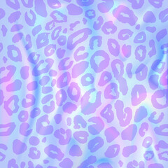 Holographic foil with leopard spots. Abstract wallpaper background. Hologram texture. Premium quality. Modern vector design. Vector.