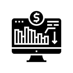 maintaining minimum required account balance glyph icon vector. maintaining minimum required account balance sign. isolated contour symbol black illustration