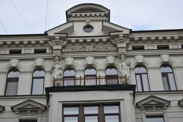 facade of a building with a balcony