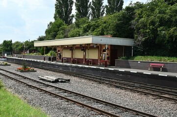 Obraz premium The end of the line on a Heritage railway in the UK