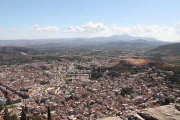 View from the bastion of Nauplie in Greece 