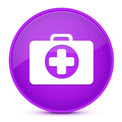 Obraz premium Medicine Bag aesthetic glossy purple round button abstract