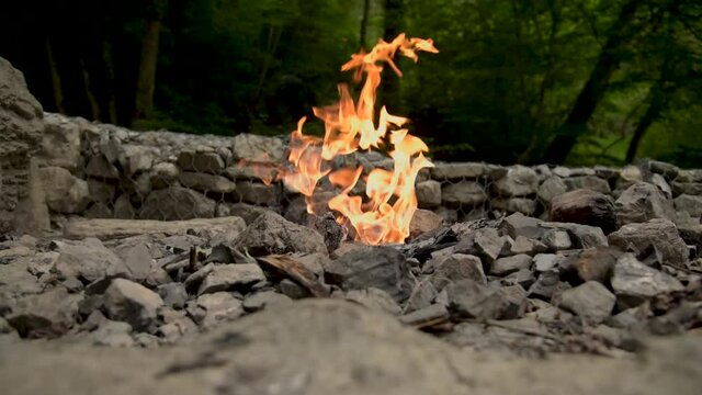 fiery fountain in the mountain of vercors