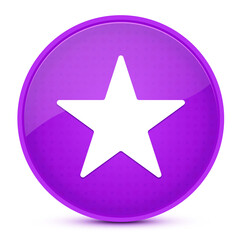 Star aesthetic glossy purple round button abstract