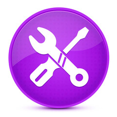 Repair aesthetic glossy purple round button abstract