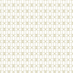 Fototapeta premium Geometric seamless pattern. Floral ornament on a white background. Modern vector illustrations for wallpapers, flyers, covers, banners, minimalistic ornaments, backgrounds. 