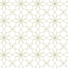 Geometric seamless pattern. Floral ornament on a white background. Modern vector illustrations for wallpapers, flyers, covers, banners, minimalistic ornaments, backgrounds.	
