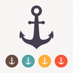 Anchors icon on dot pattern background