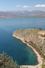 Fototapeta premium Blue calm sea in Greece 