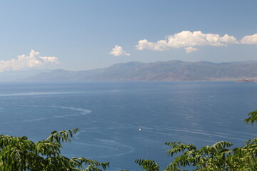 Blue calm sea in Greece 