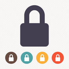  Lock icon on dot pattern background