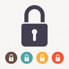  Lock icon on dot pattern background