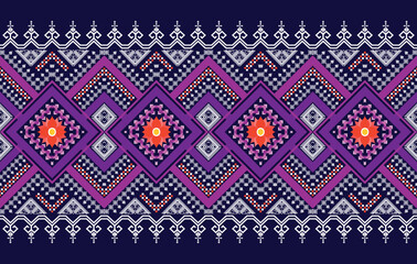 Geometric Indian ethnic pattern design for background, carpet, wallpaper, clothing, wrapping, fabric, boho traditional embroidery vector illustrations African American style.