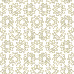 Geometric seamless pattern. Floral ornament on a white background. Modern vector illustrations for wallpapers, flyers, covers, banners, minimalistic ornaments, backgrounds.	
