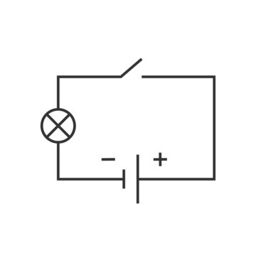 Simple circuit diagram icon.