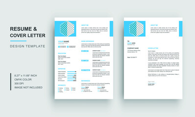 Resume template with cover letter design