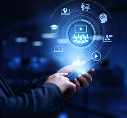 Webinar online education e-learning  business internet technology concept.