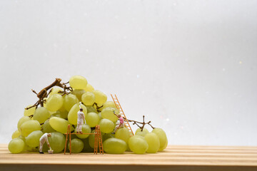 Miniature photography with Grapes  