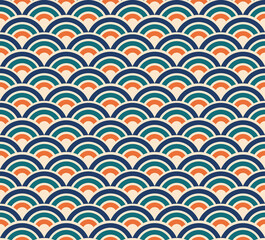 Abstract geometric seamless pattern. Retro background for textile, fabric, fashion. Vector