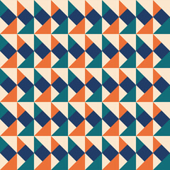 Abstract geometric seamless pattern. Retro background for textile, fabric, fashion. Vector