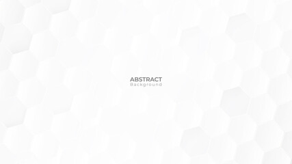Fototapeta premium Abstract modern hexagon background. White and grey honey geometric texture. Vector art illustration