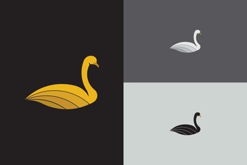 luxury swan logo.  very suitable for business, company, beauty, initials, shops, brands, t-shirts, symbols, etc