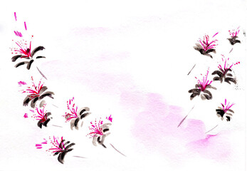 pink floral background