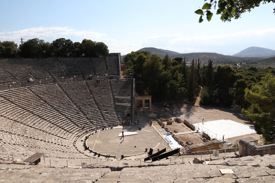 Ancient theater of epidaure un Greece 